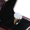 TOP GRADE WHITE JADE RING #1906