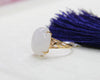 TOP GRADE WHITE JADE RING #1906