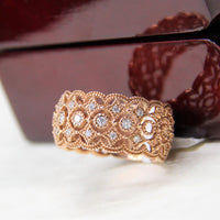 10k Diamond Wide Bang Ring #1624