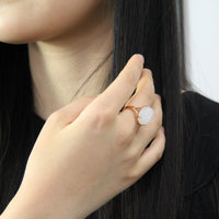 Eternal Grace White Jade Ring #1907