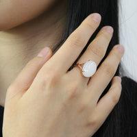 Eternal Grace White Jade Ring #1907