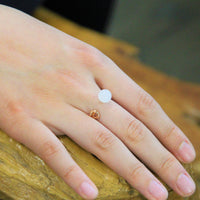 18K White Jade Ring #1908