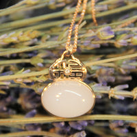 18k White Jade Gourd Necklace #1312