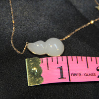 18k White Jade Gourd Necklace #1310