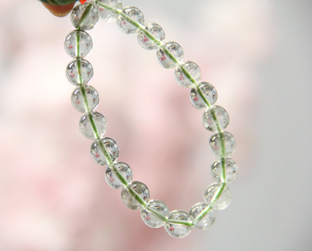 Natural Green Phantom Crystal Bracelet 天然绿幽灵水晶手链