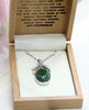 Oval Ribbon Canadian Jade Necklace #1091