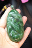 Hand Carved Jade Eagle Palm Stone #1772