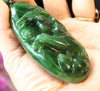 Hand Carved Jade Eagle Palm Stone #1772