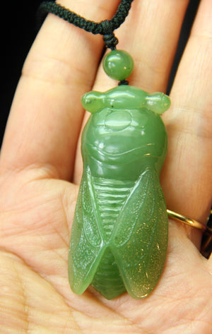 Canadian Jade Cicada Necklace #1318