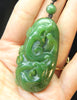 HAND CARVED DRAGON JADE PENDANT #1783