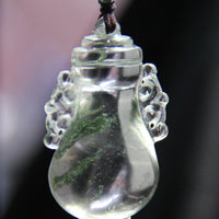 TOP GRADE NATURAL GREEN-PHANTOM CRYSTAL PENDANT #1571