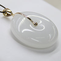 18k White Jade PI Harmony Pendant #1509