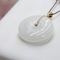 18k White Jade PI Harmony Pendant #1509