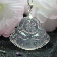 NATURAL ROCK CRYSTAL BUDDHA PENDANT #1826