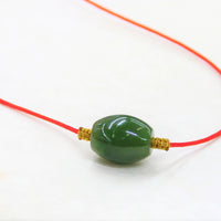 LUCKY CORD JADE PENDANT  #1163