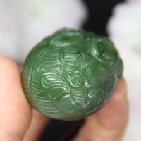 UNIQUE PALM STONE JADE PENDANT #1766