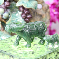 HAND CARVED JADE ANIMAL - BUFFALO #2308