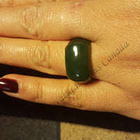 Saddle Top Band Jade Ring#1915