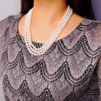 THREE STRANDS FRESHWATER PEARL NECKLACE #1598