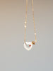 18k White Jade Heart Pendant Necklace #1510