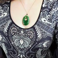 Canadian Nephrite Jade Pendant Necklace #1115