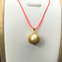 CULTURED SOUTH SEA GOLD PEARL PENDANT #1644