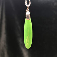 Canadian Jade Long Pendant Necklace #1095