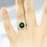 Jade Cabochon Ring #1602