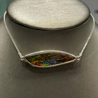 Sterling Silver Ammolite Pendant  #977